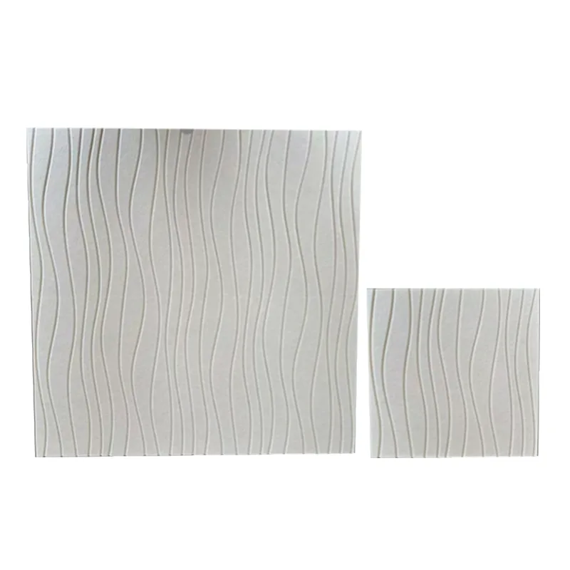 Beige Water Wave PET Felt Acoustic Panel